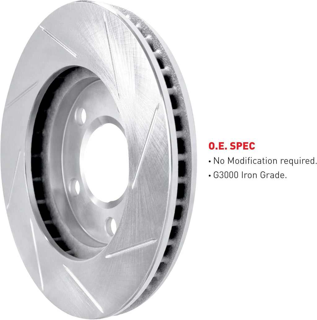 Slotted Brake Rotors Kit & Semi-Met Brake Pads G28004