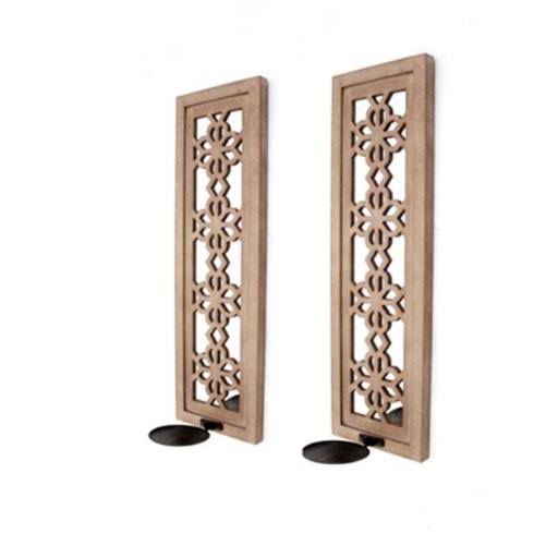 Wood Candle Holder Set of 2 V353589