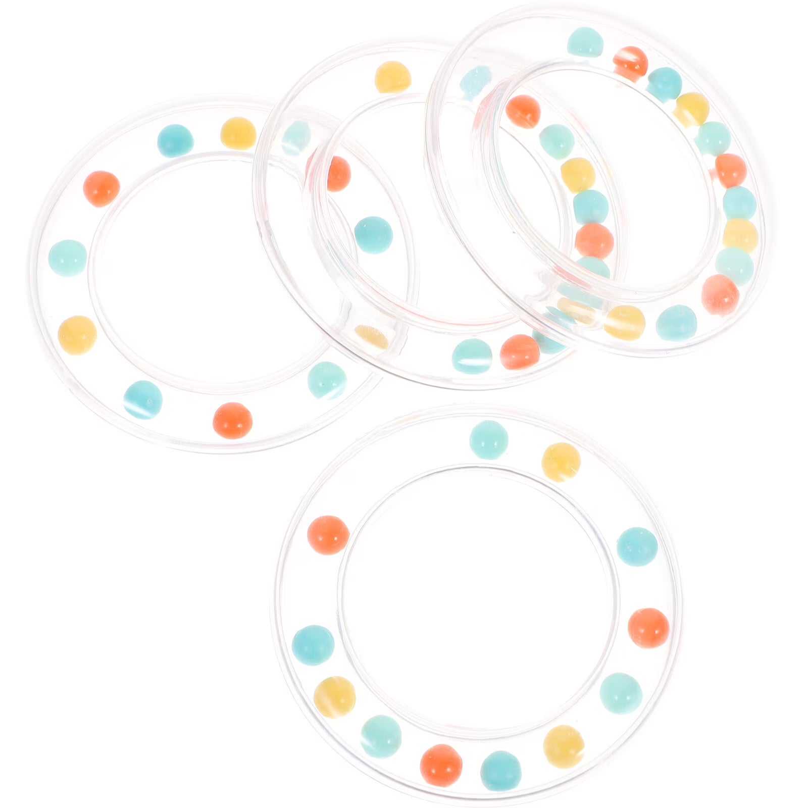 Transparent Circle Rattle Newborn Toys Plastic F2605