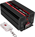 3000 Watt Pure Sine Wave Power Inverter 12V DC to 110V AC with 4 AC Outlets and USB Port B3917