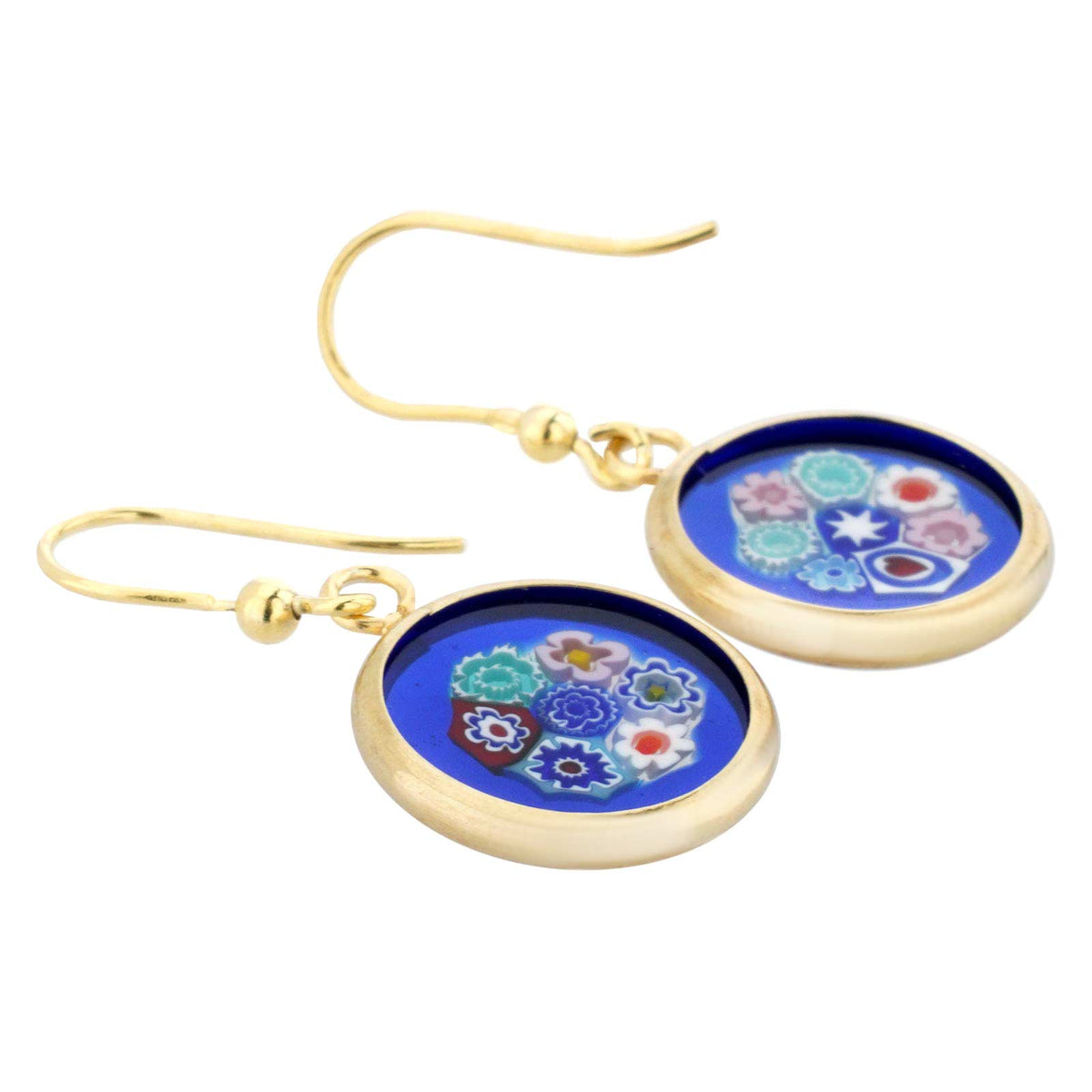 Gold Murano Glass Dangle Earrings M808160