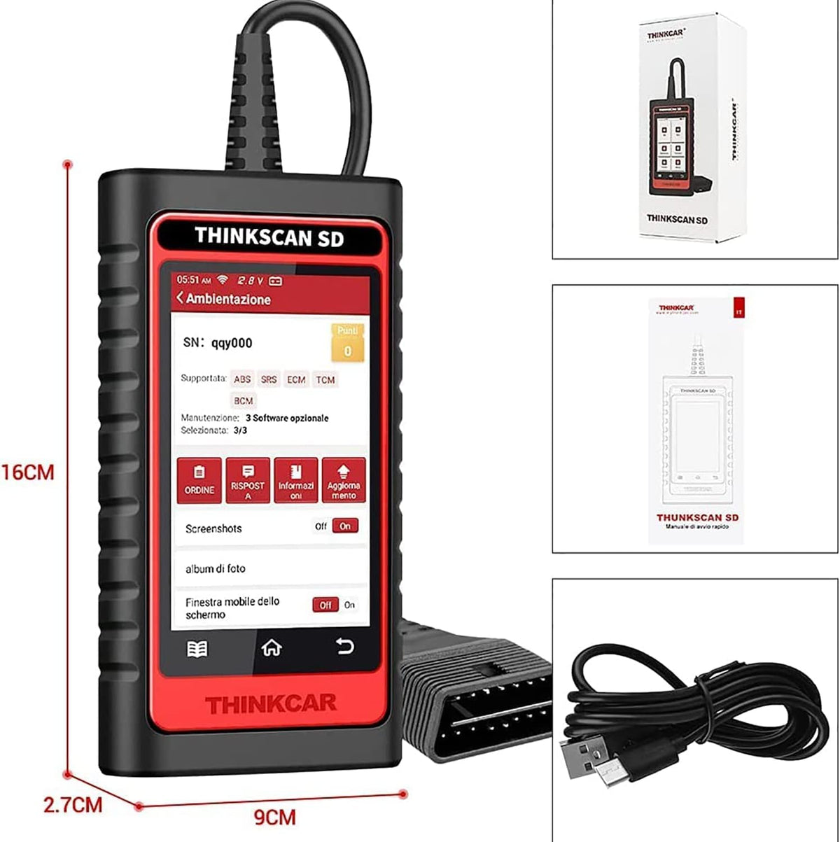 OBD2 Scanner with 28 Reset Car Diagnostic Tool I461776