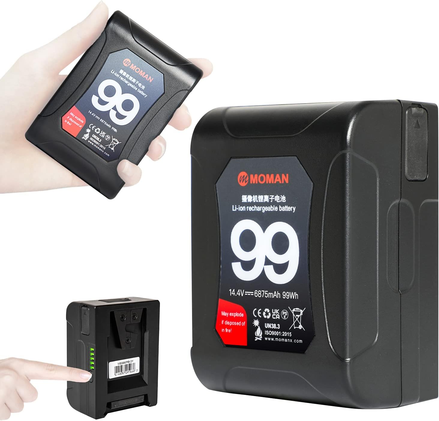 V Mount Battery 99Wh 15A Draw with Dual D-Tap & USB Outputs E1941