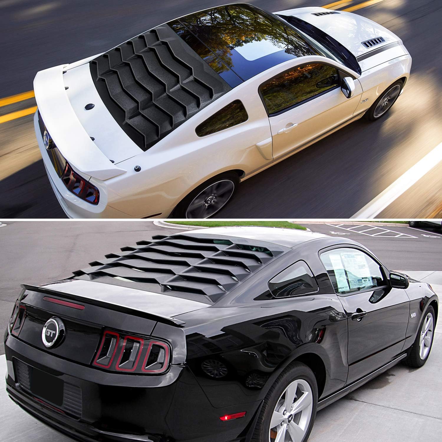 Rear Window Louver Windshield Sun Shade Cover (ABS Matte Black) F104292
