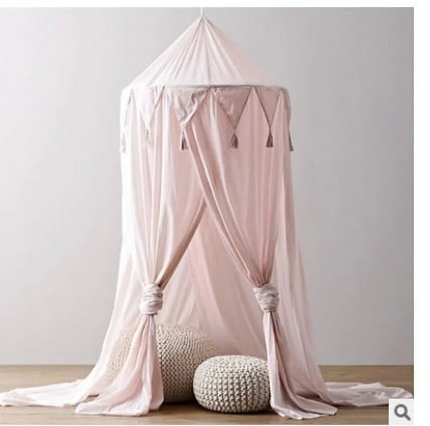 Cotton Round Dome Baby Bed Canopy Mosquito Net J6545