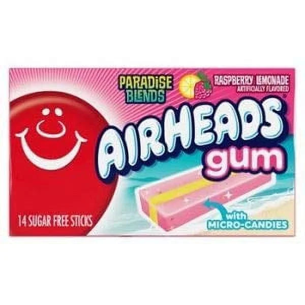 Sugar Free Gum Paradise Blend Raspberry Lemonade Flavor, 14 Stick Package, 12 Count Display Box U252440