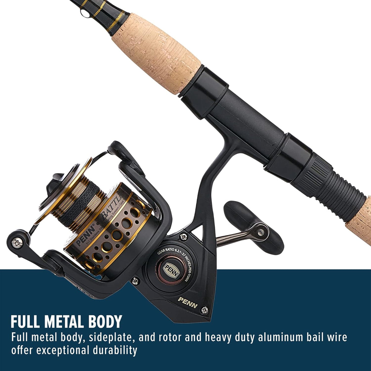 Penn Battle Spinning Reel and Fishing Rod Combo X5665