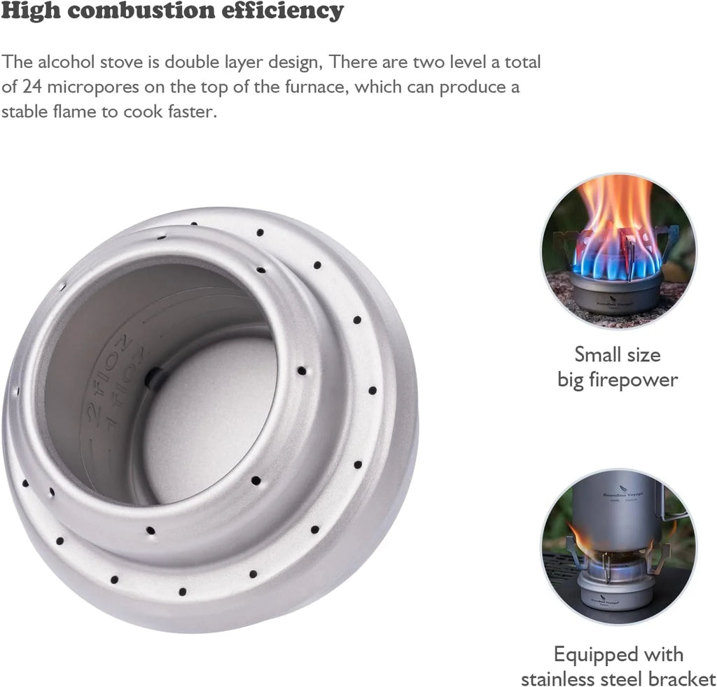 Titanium Mini Spirit Stove Cooker Burner with shelf X63297