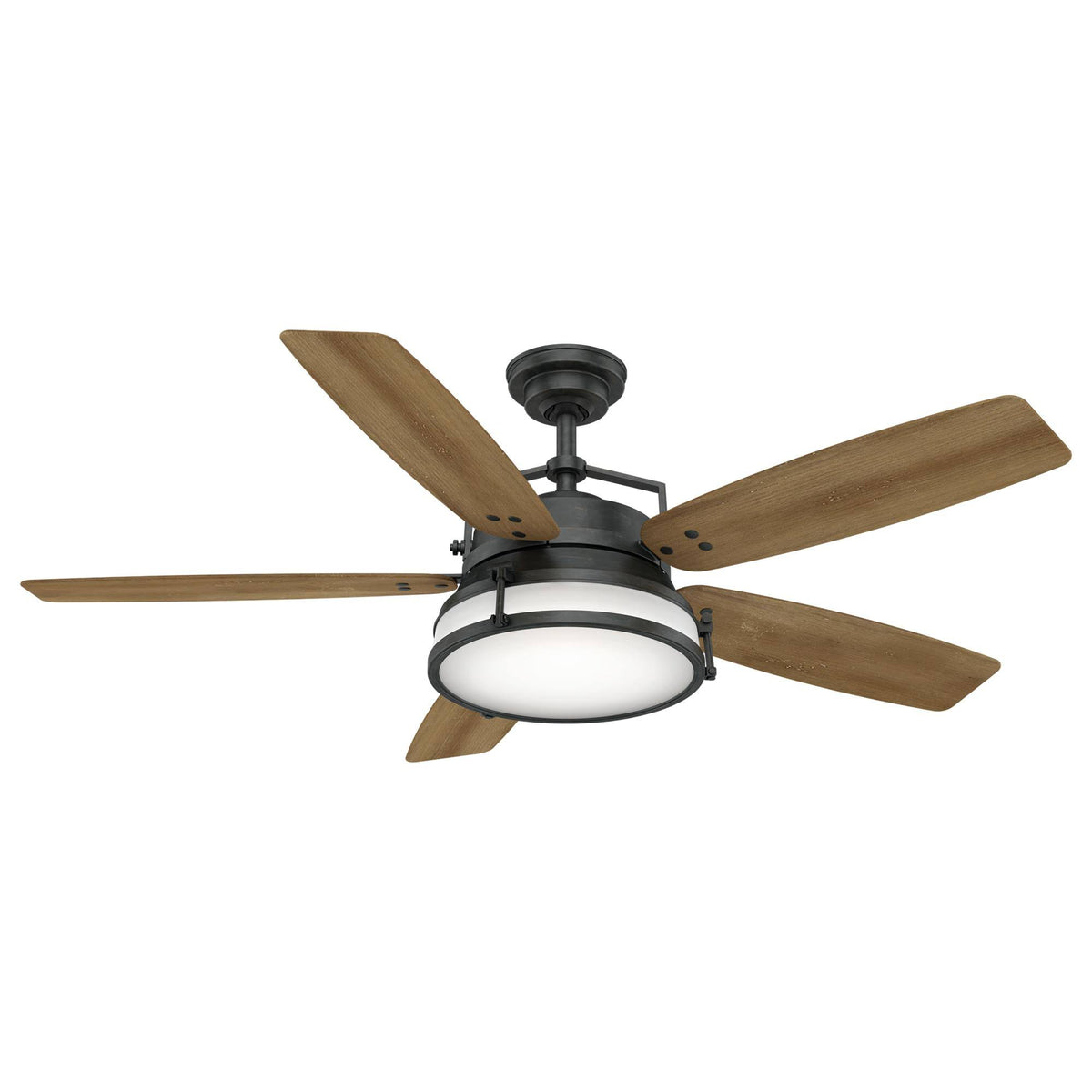 56x22 Aged Steel Ceiling Fan with Light with Wall Control C1330