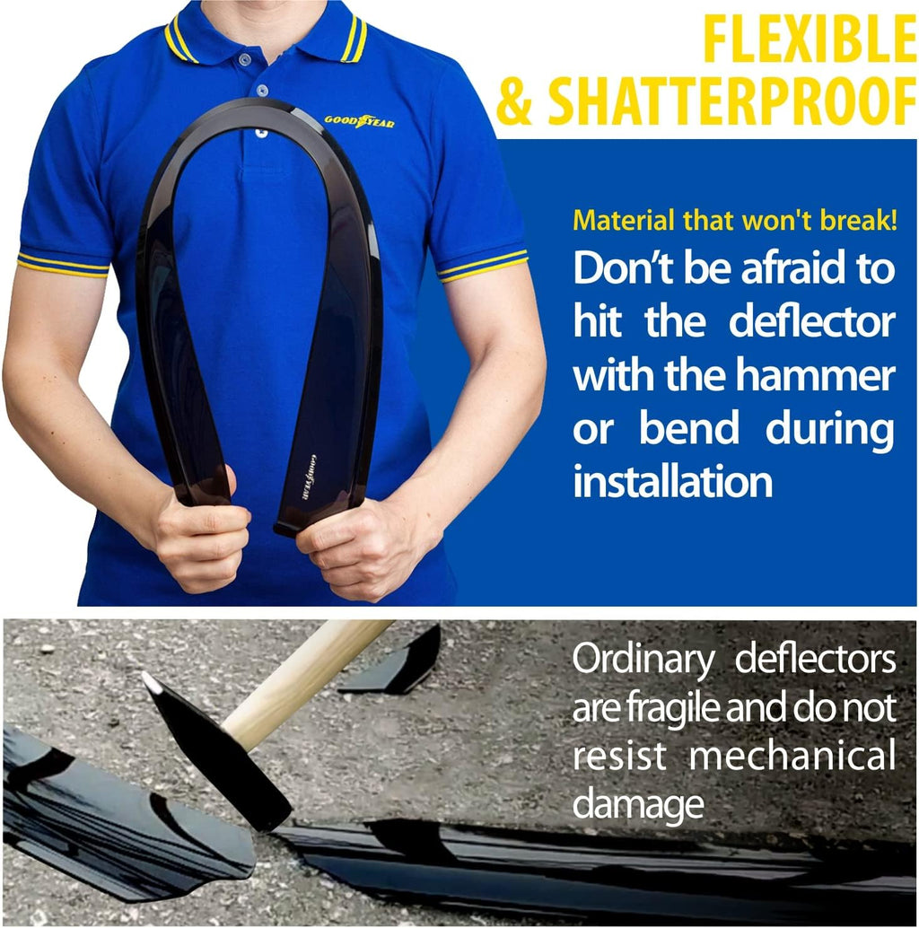Shatterproof in-Channel Window Deflectors, 4 pcs K511