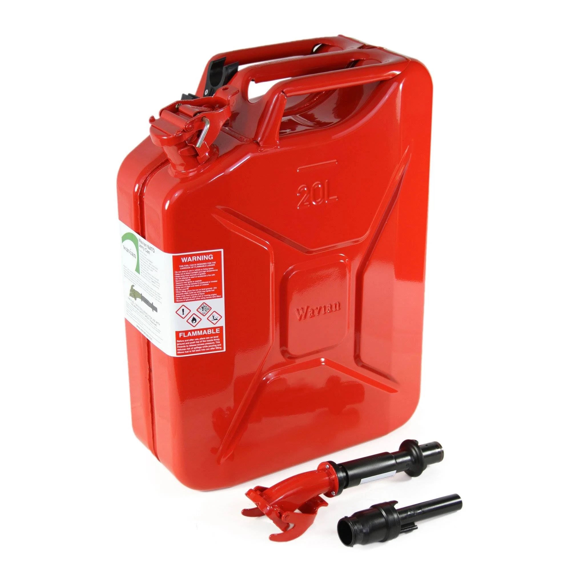Red 5.3 Gallon 20 Liter Jerry Can with Spout Q3940
