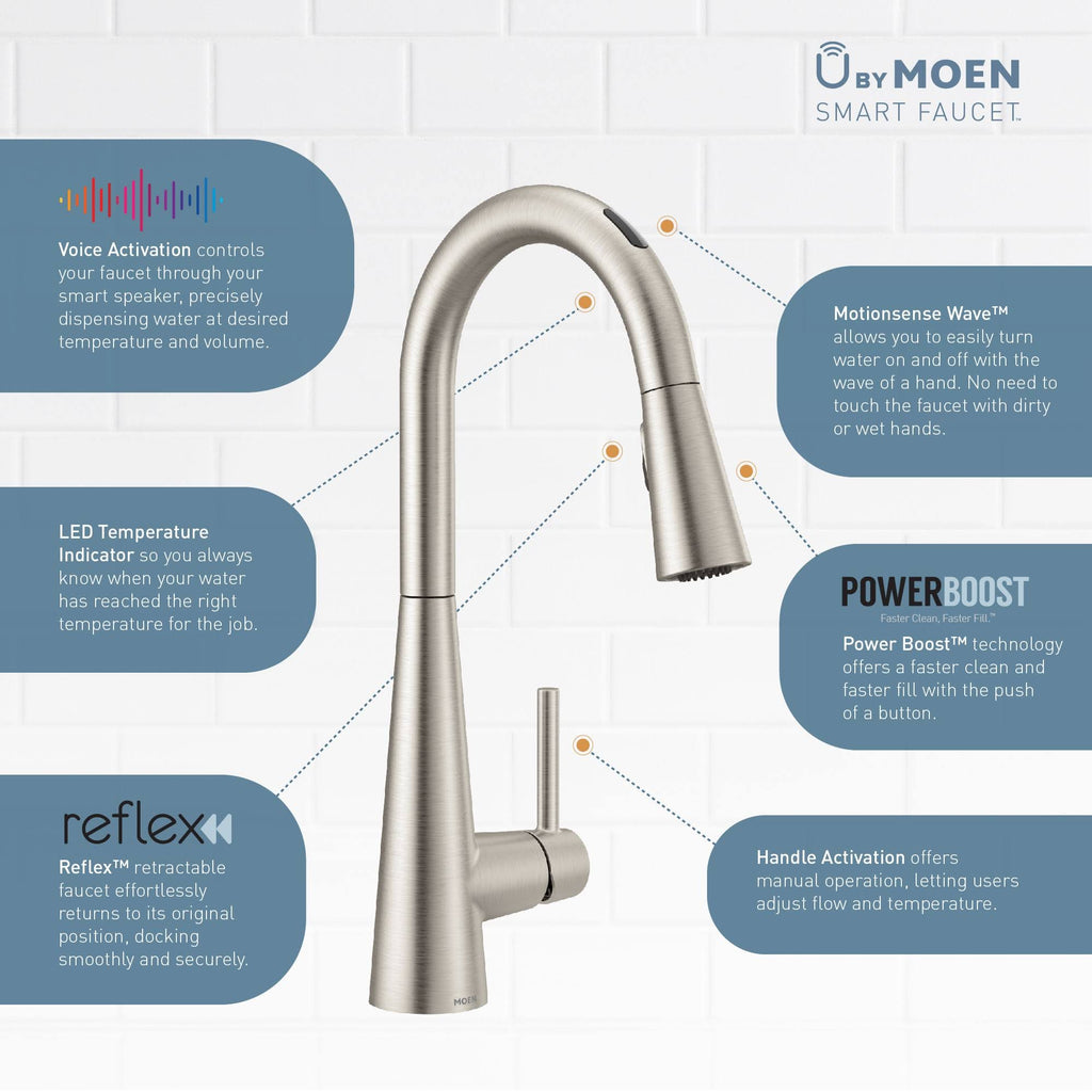 Chrome One-Handle Pulldown Kitchen Faucet C1099
