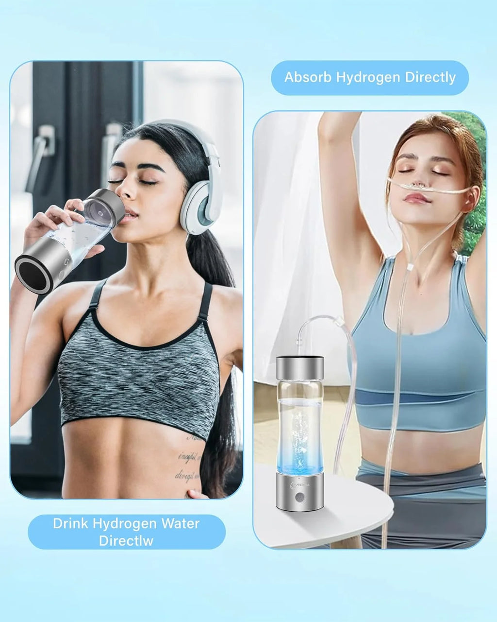 Hydrogen Water Bottle Generator with SPE PEM Technology Water Ionizer O9124