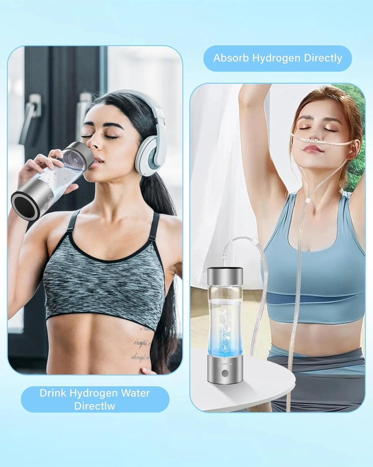 Hydrogen Water Bottle Generator with SPE PEM Technology Water Ionizer O9124