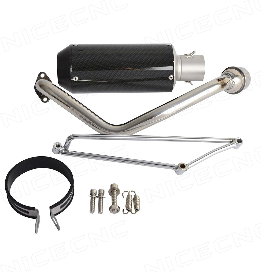 Stainless Steel Exhaust Muffler Pipe System for GY6 Scooters, Pack of 2 C60848