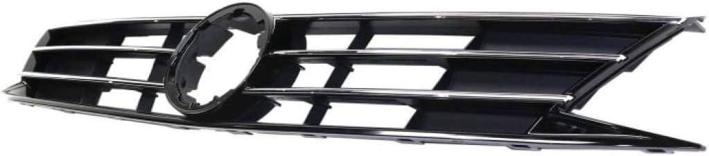 Textured Black Plastic Grille Assembly with Chrome Molding R942407