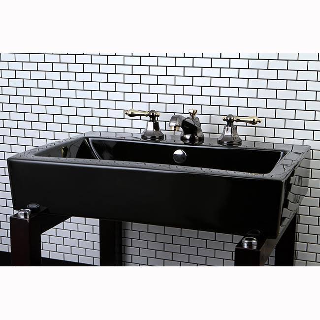 Water Onyx Widespread Lavatory Faucet with Brass Pop-Up Drain J11481