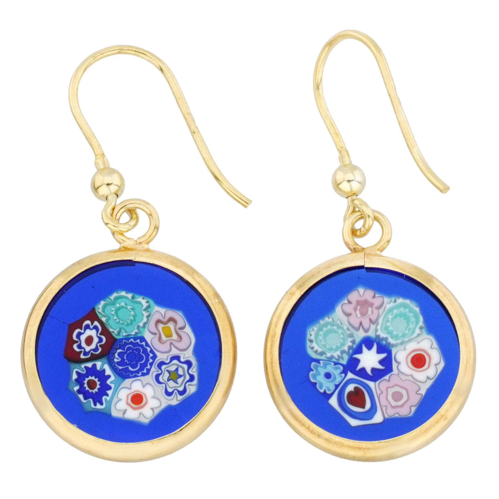 Gold Murano Glass Dangle Earrings M808160