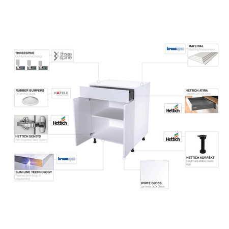 White Wall Cabinet 42 inch x 33 inch x 42 inch E630