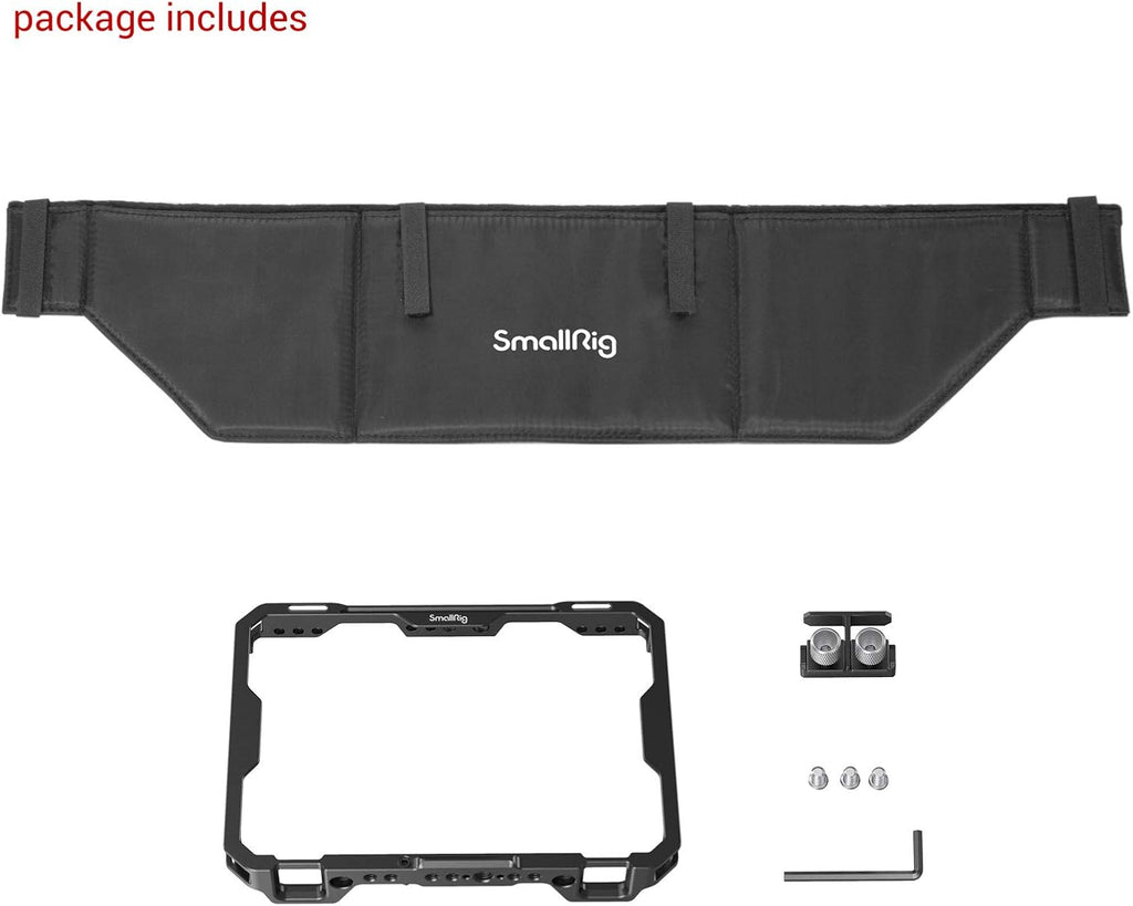Cage with Sun Hood and HDMI Clamp for Blackmagic Design Video Assist 7 O3230