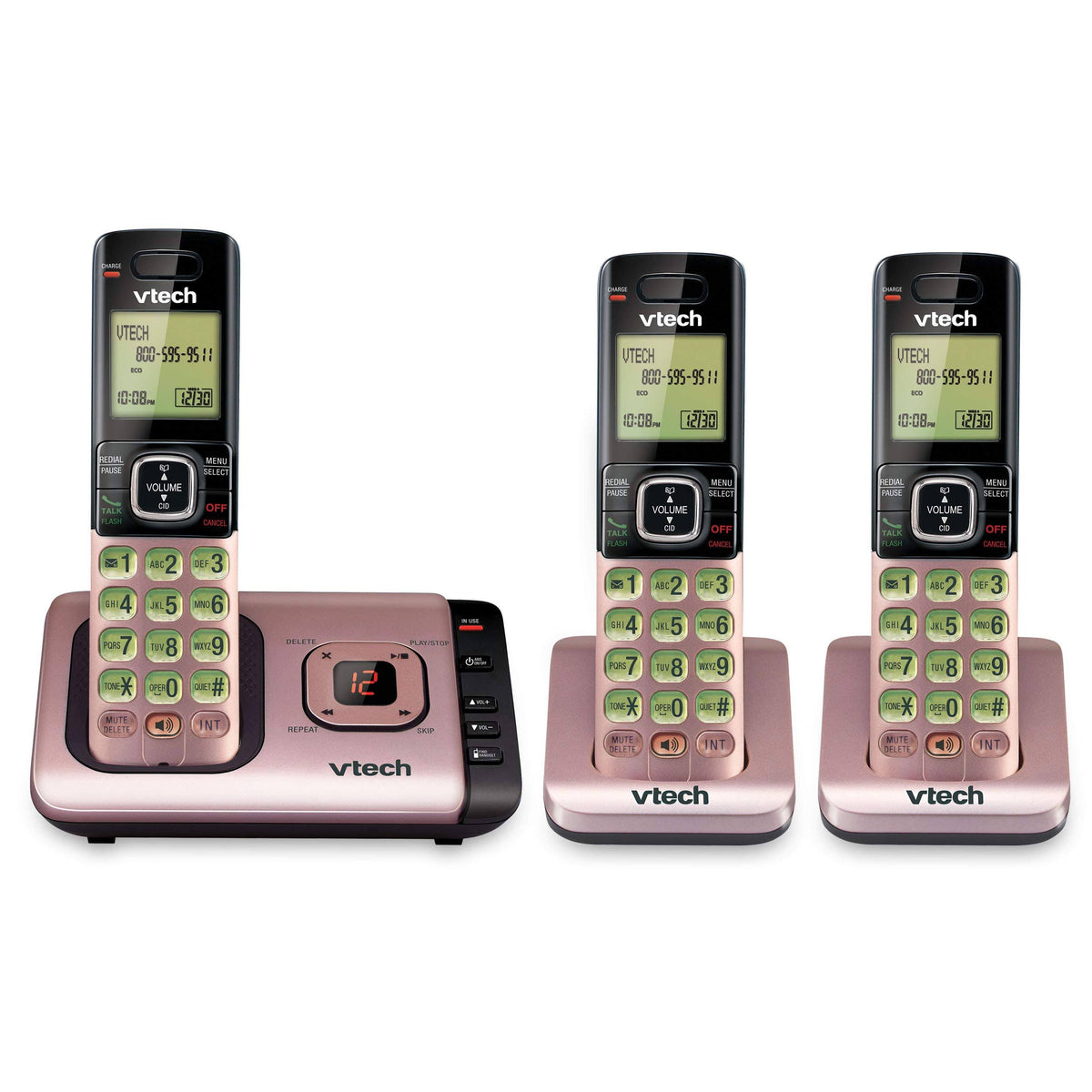 3-Handset Cordless Phone with Caller ID and Call Waiting D969809