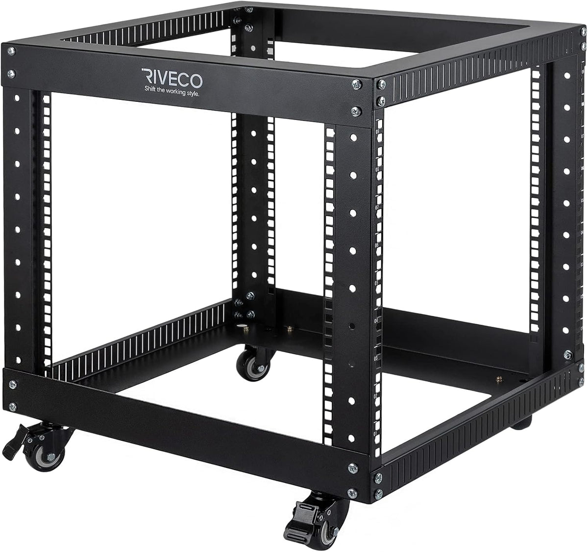 9U Open Frame Server Rack with Casters Black U251311