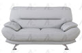 Light Gray Faux Leather Loveseat H6933