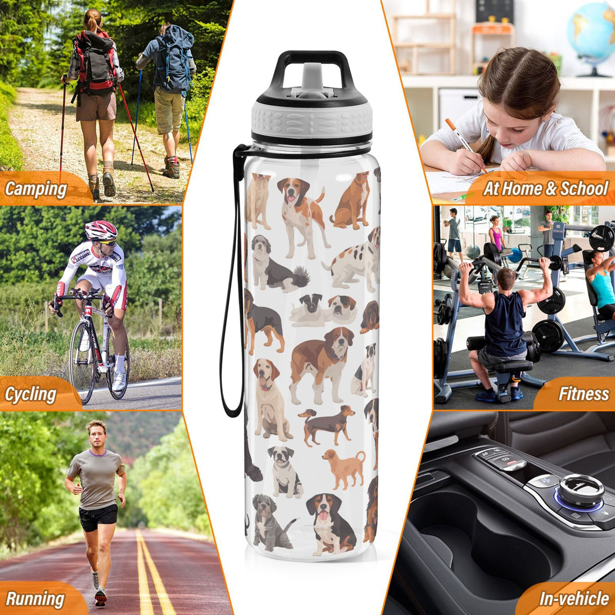 32oz Tritan Water Bottle with Straw D967