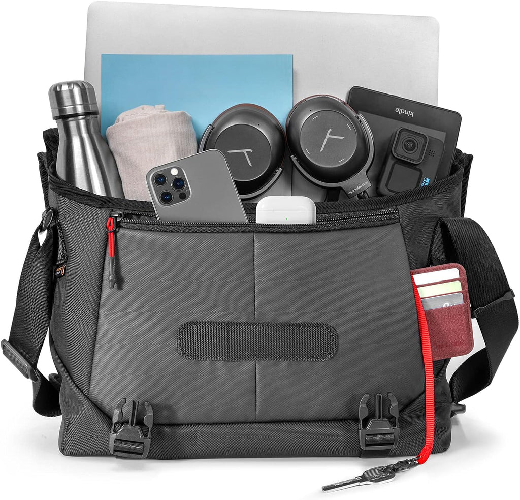 Laptop Messenger Bag, Water-resistant Fabric Shoulder Bag U3472