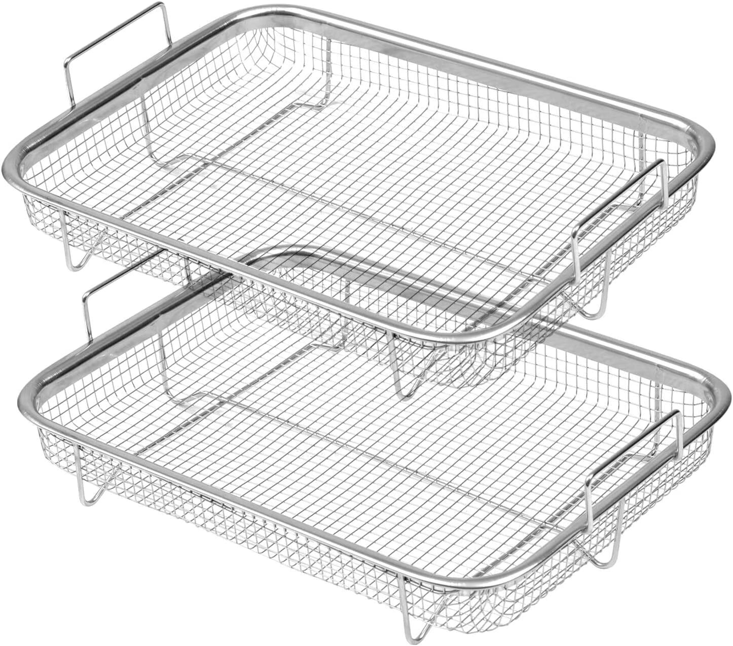 Stainless Steel Air Fryer Basket for Oven, 2-Piece Set J35328