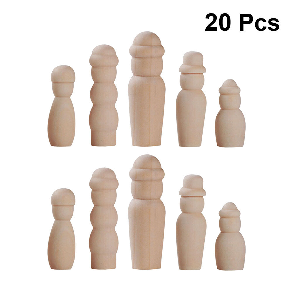 20 in 1 DIY Wooden Doll Bodies C324280
