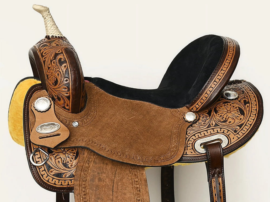 Dark Brown Leather Saddle Set with Reins L426754