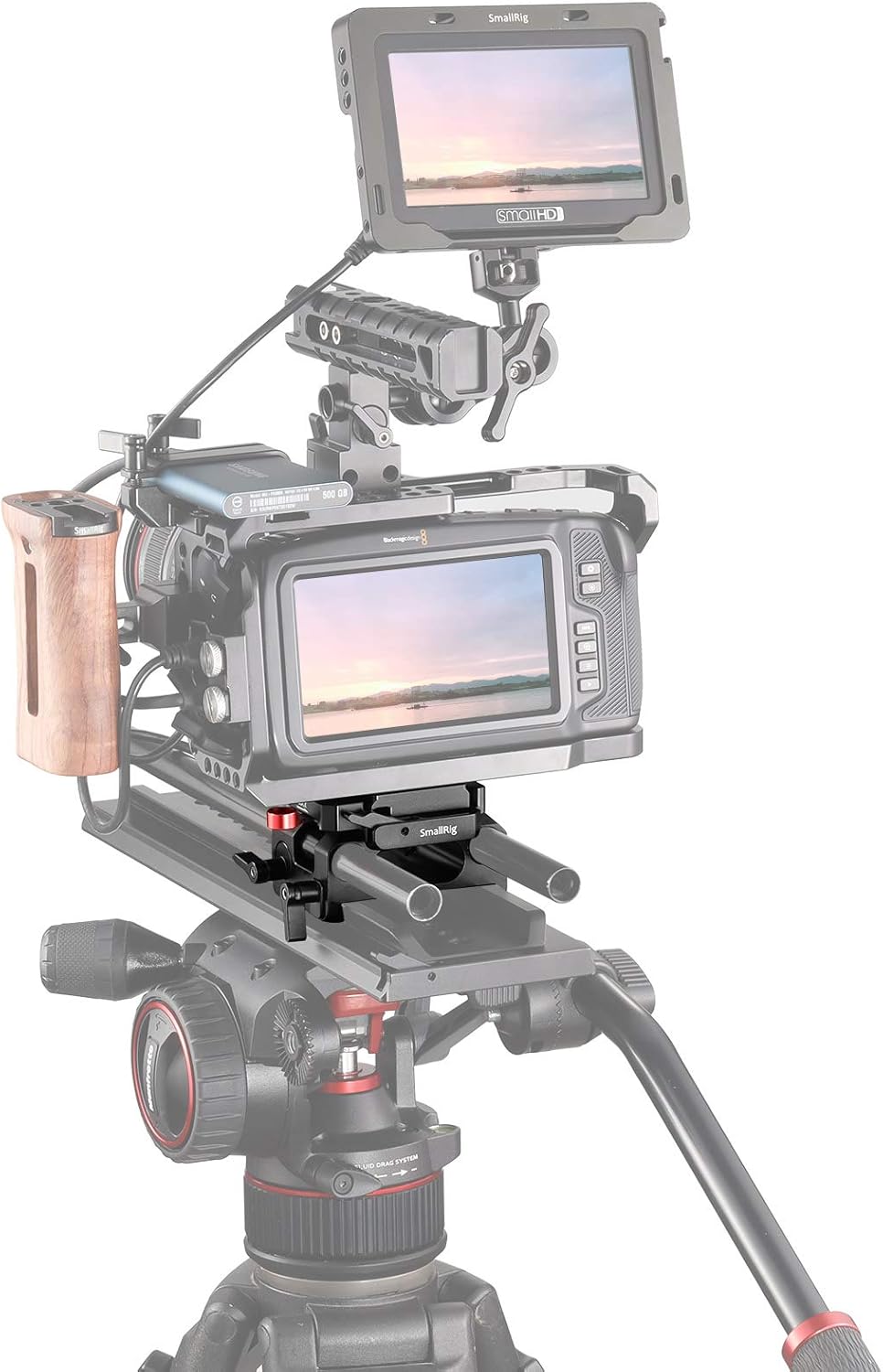 BMPCC Baseplate for Manfrotto 501PL Black Design Pocket Cinema Camera 4K & 6K E65450