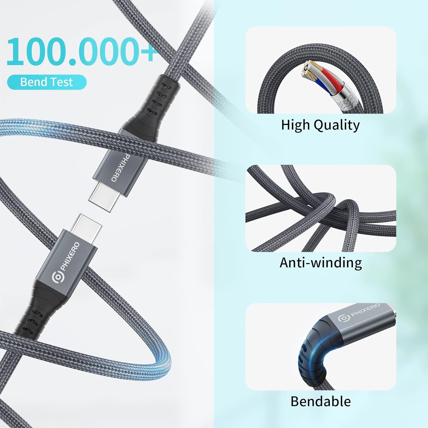 Thunderbolt 4 Full-Featured Cable, 2 Meter (6.6 ft), 40Gbps, 100W, 8K@60Hz, Pack of 2 M6990