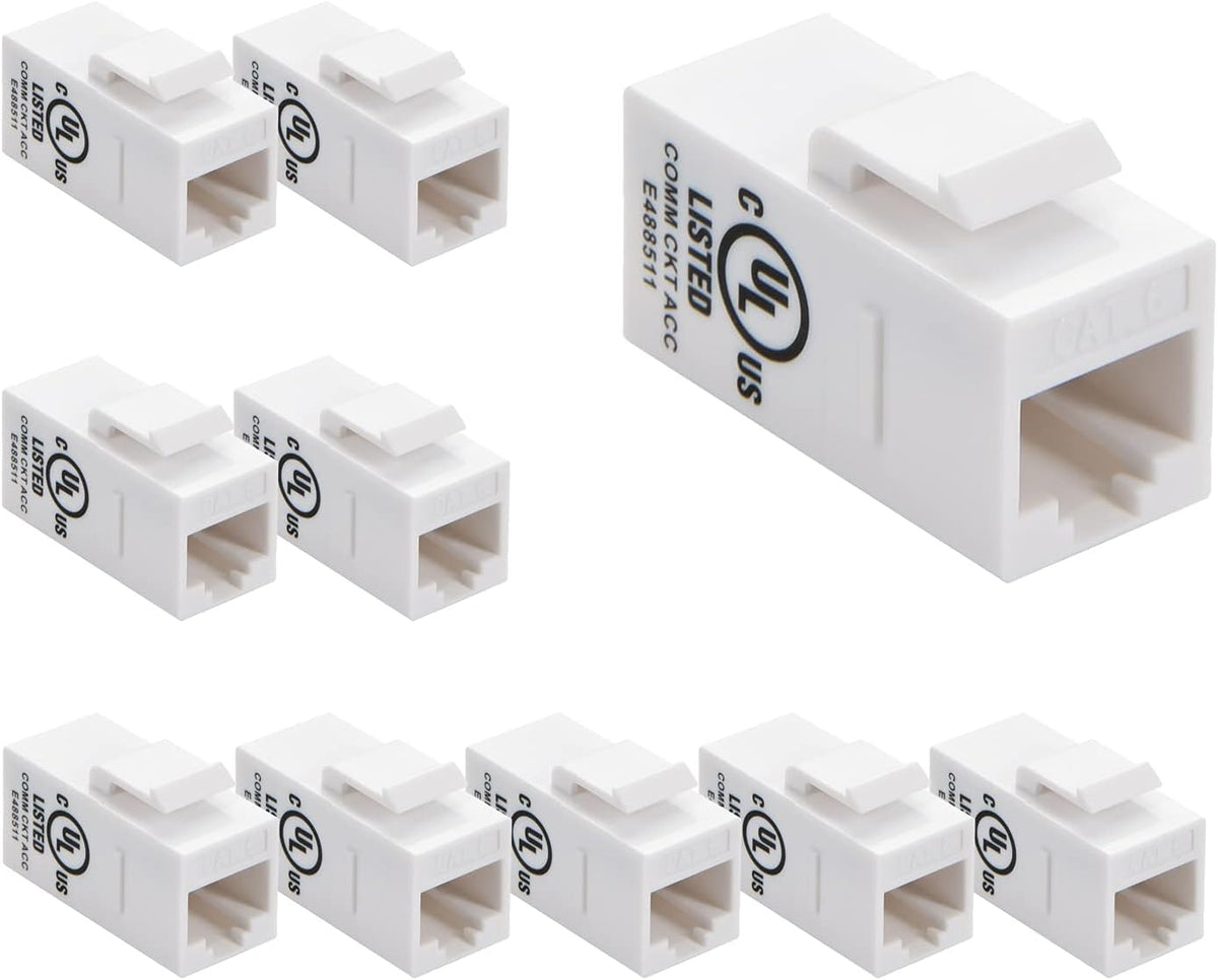 Cat.6 RJ45 Inline Coupler Female-Female 50-Pack D513