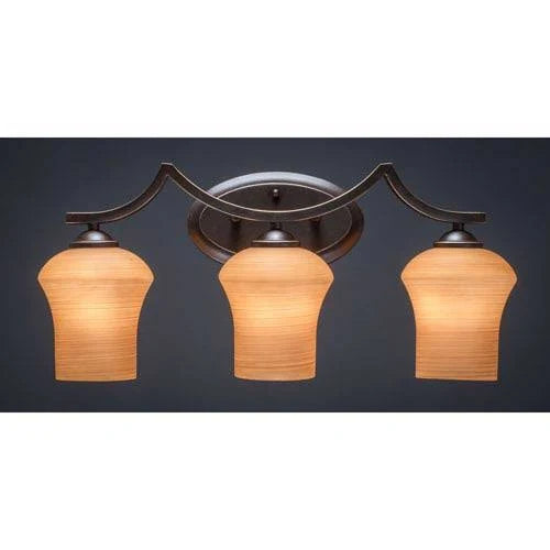 3 Light Bath Bar with Linen Glass Shade F428
