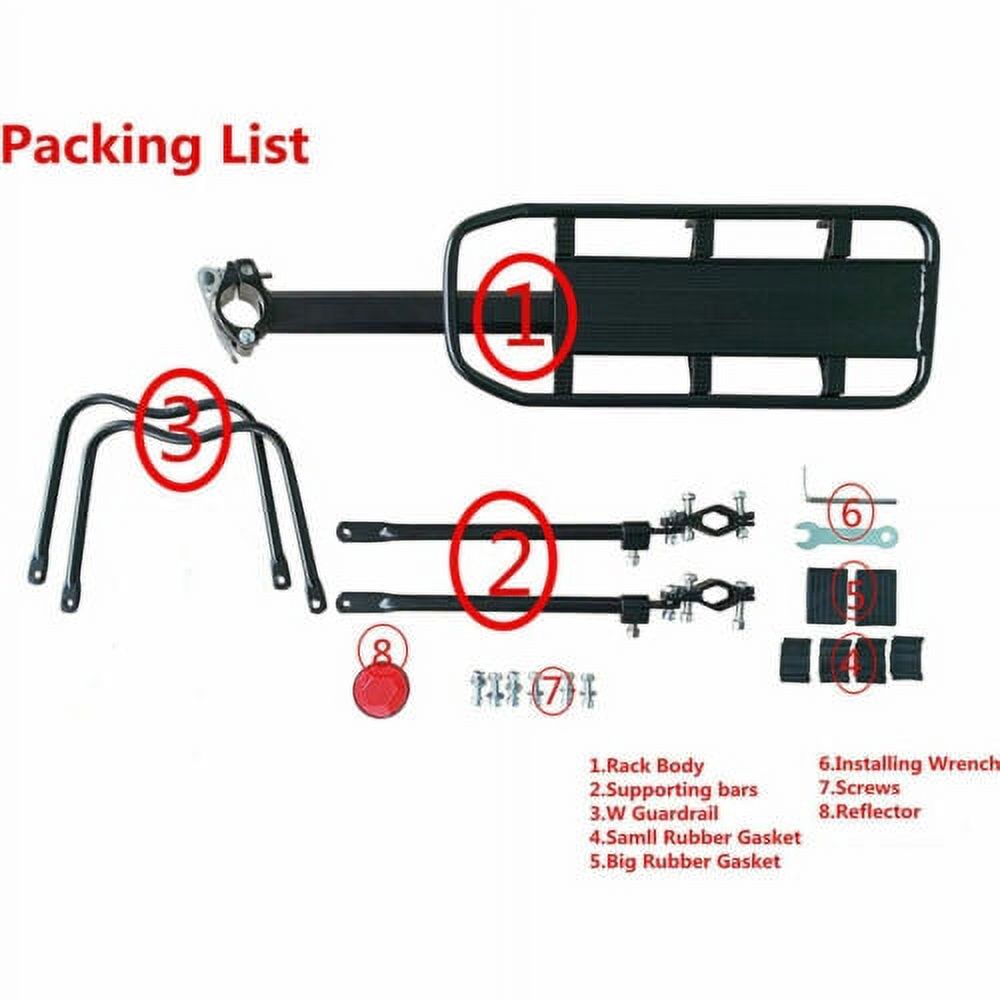 Rear Bike Cargo Rack Quick Release Alloy Carrier O374