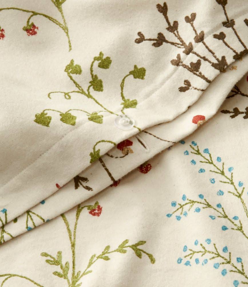 King Size Botanical Floral Flannel Comforter Cover I58344