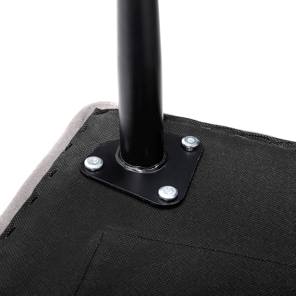Grey Velvet Ottoman Foot Stool with Steel Legs R9939
