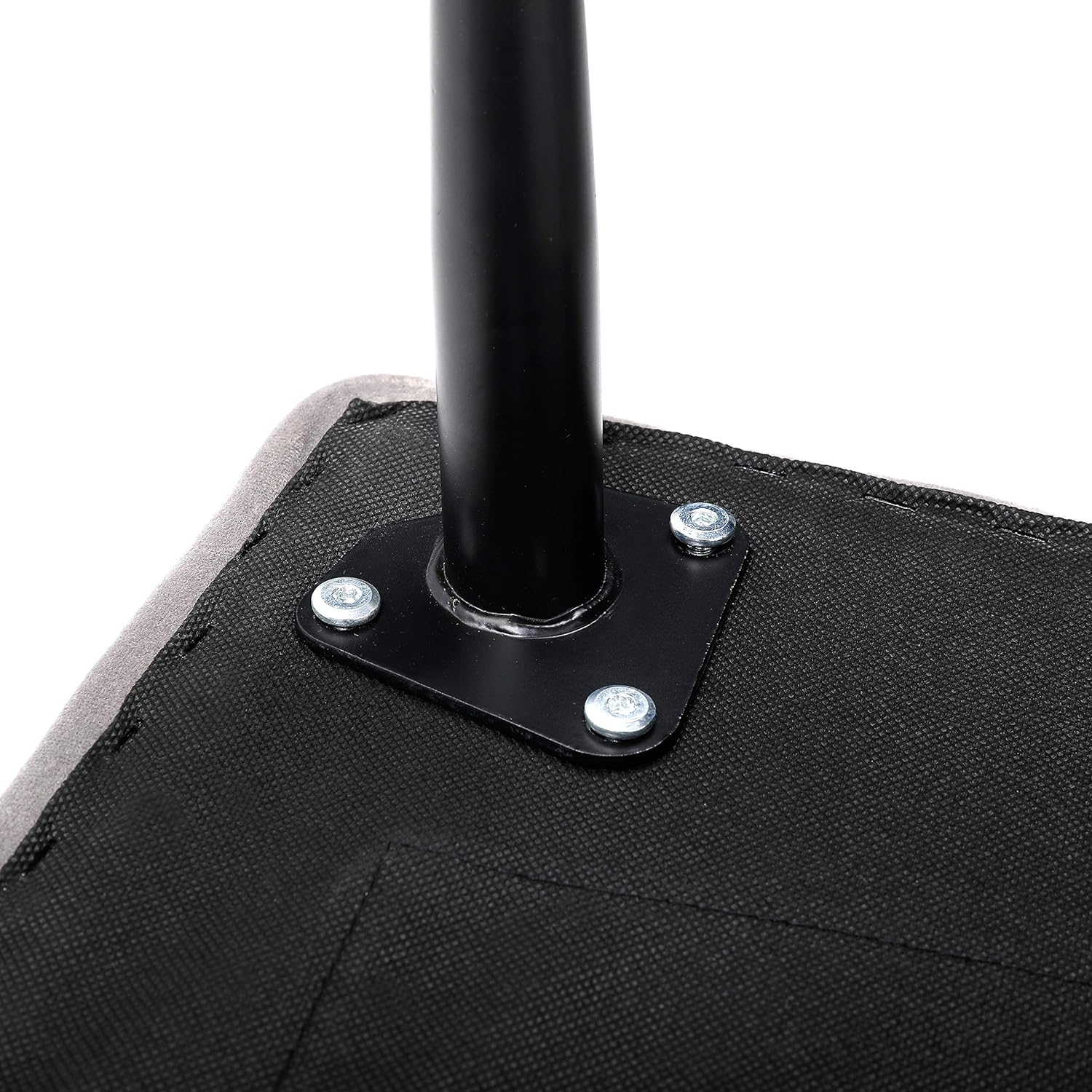 Grey Velvet Ottoman Foot Stool with Steel Legs R9939