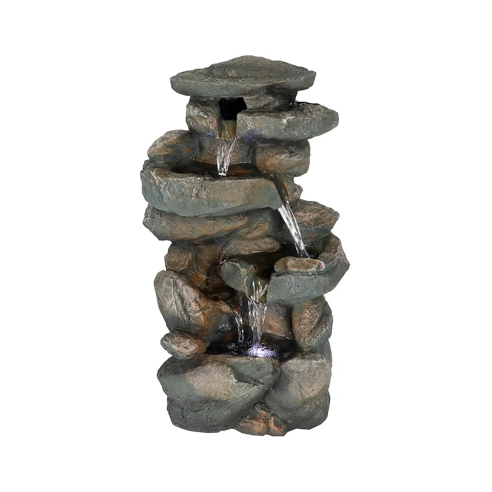 5-Tier Tabletop Water Fountain with LED Lights V348843
