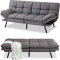 Memory Foam Futon Sofa Bed with Removable Armrests S781