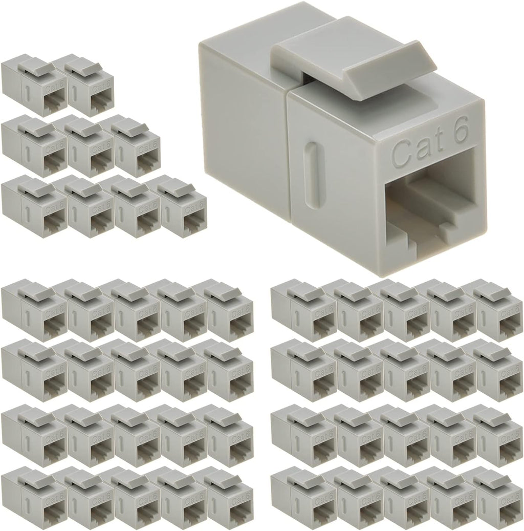 Cat.6 RJ45 Inline Coupler Female-Female 50-Pack D513