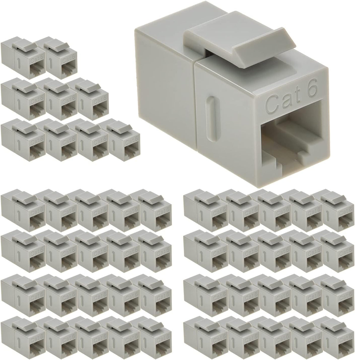 Cat.6 RJ45 Inline Coupler Female-Female 50-Pack D513