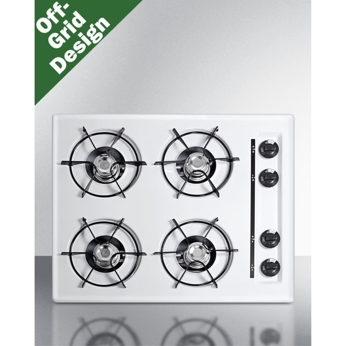 24" LP Gas Cooktop with Four Open Burners and Battery-Start Ignition N591178