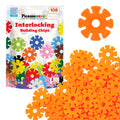 108 Pcs Interlocking Disc Construction Blocks in Orange T3836