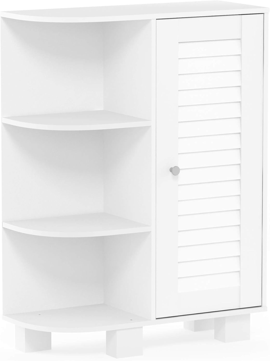 White Louver Door Storage Cabinet Pack of 2 X47495