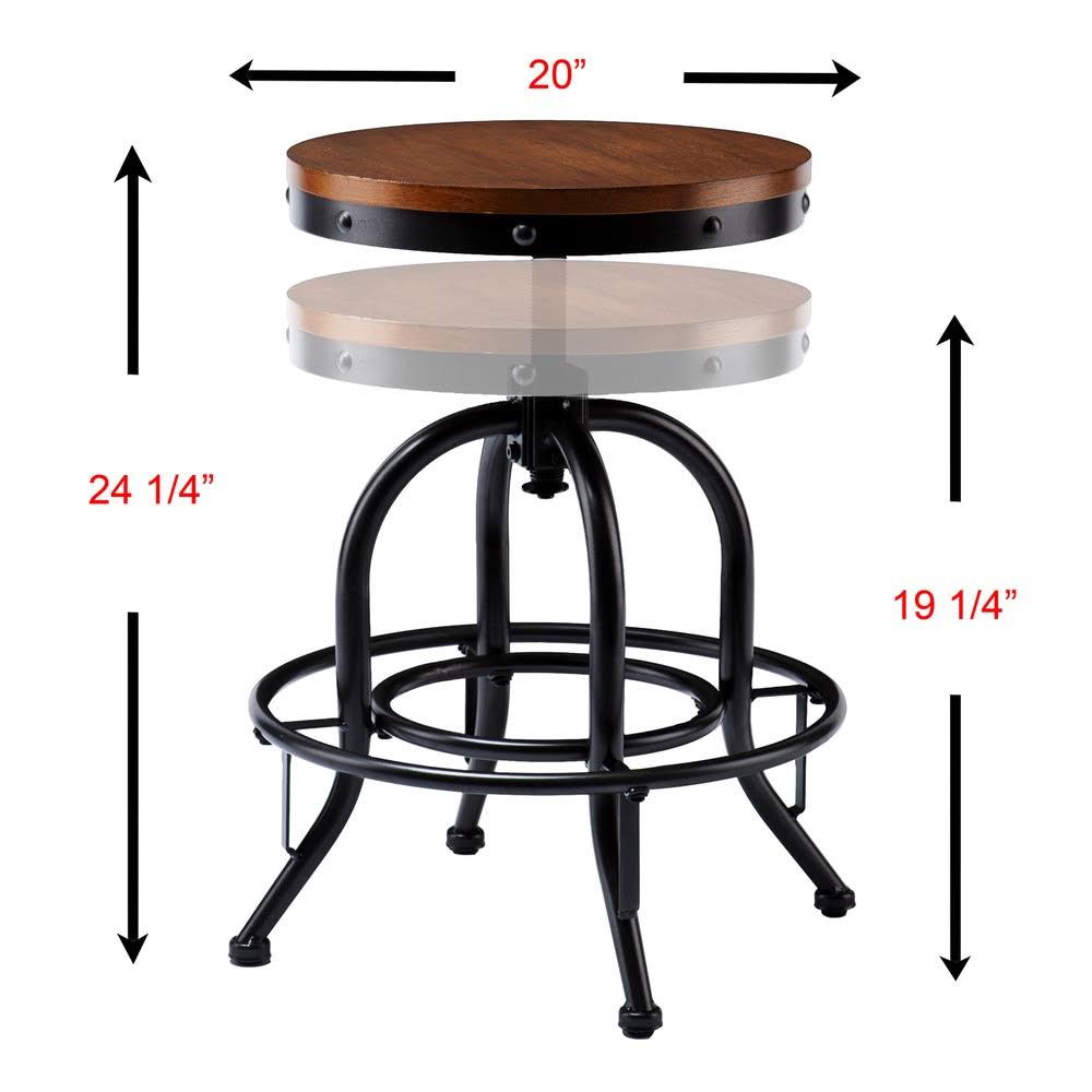 Adjustable Industrial-style Stool O3670