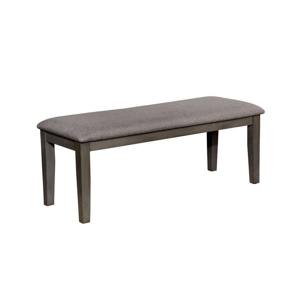 Gray Fabric Bench B504