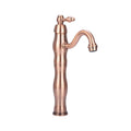 Antique Copper Single-Hole Vessel Bathroom Faucet C51793